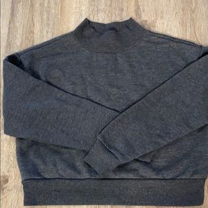 Mock neck cropped sweater